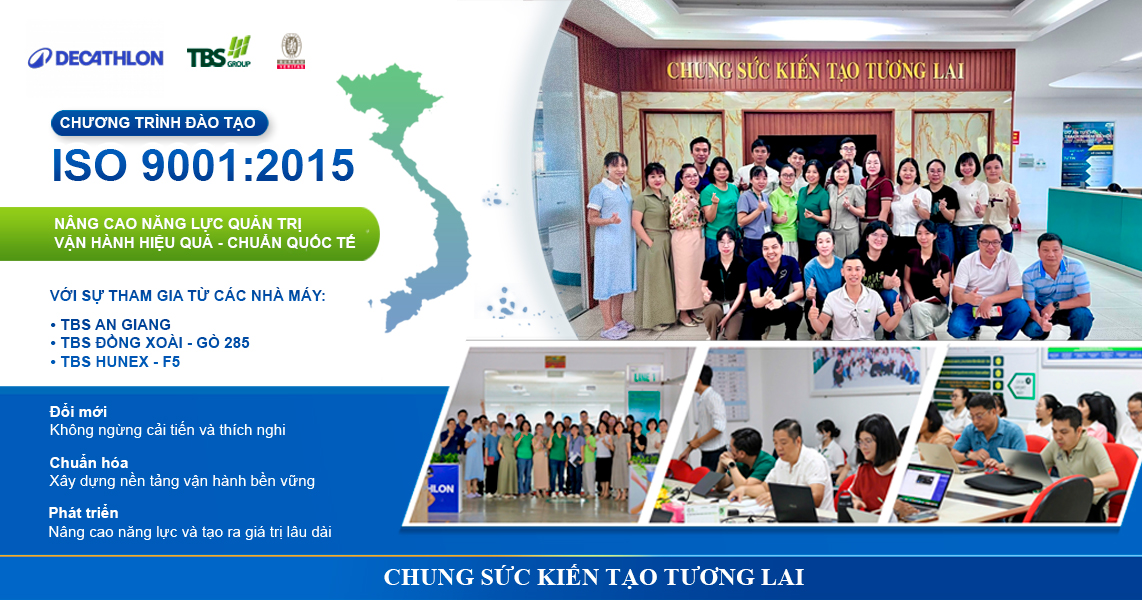 TBS Group chuẩn hóa  Hệ thống quản trị vận hành theo tiêu chuẩn quốc tế ISO 9001:2015
